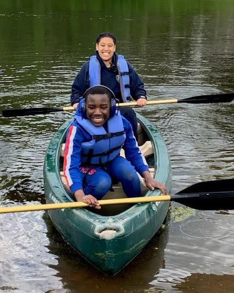 participant canoeing